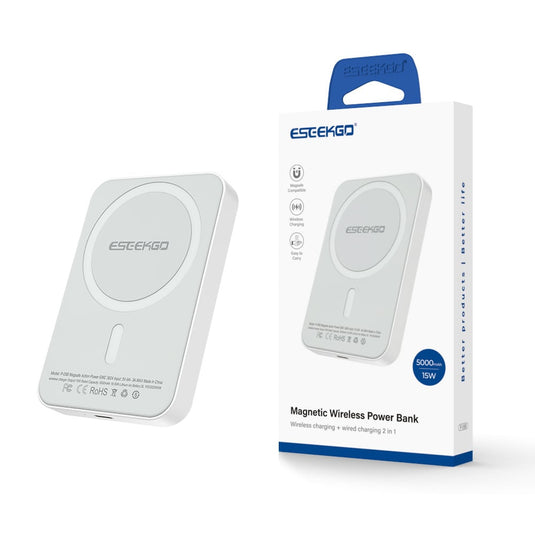 ESEEKGO [POWER BANK] (15W 5000MAH TypeC 1.3FT) - MAGNETIC WIRELESS - (LANE B7 ITEM 4)