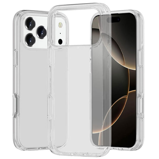 For iPhone 17 Pro Sturdy Ultra Thick 3mm Transparent Hybrid Case Cover - Clear