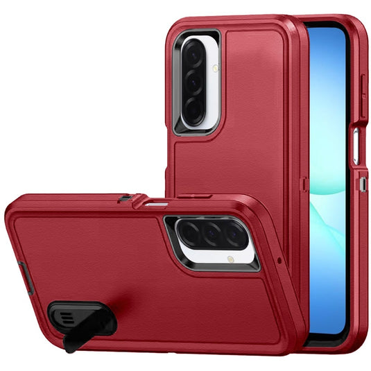 For Samsung A17 5G PEAK 3in1 Toughest Hybrid with Stand Cover Case - Black/Red