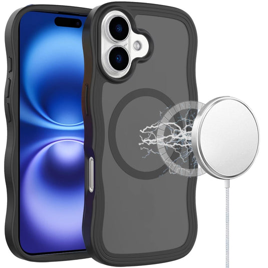 For iPhone 17 Grip Hand Magnetic Ring HQ Hybrid - Black