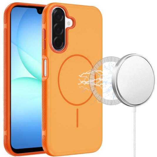 For Samsung A17 5G Premium Edged Core Matte Thick Super Magnetic Hybrid Case - Cosmic Orange
