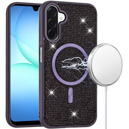 For Samsung A17 5G Diamond [Magnetic Circle] with CD Pattern Hybrid - Purple