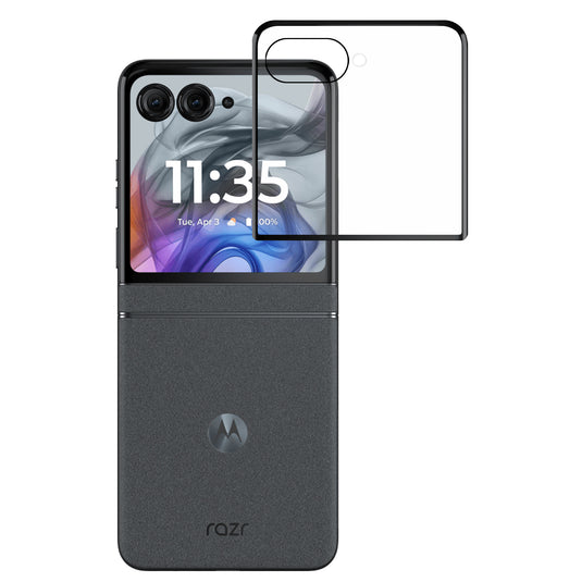 For Motorola Razr+ Plus 2024 Premium Screen Tempered Designed to allow full functionality with cover on - Black Edged