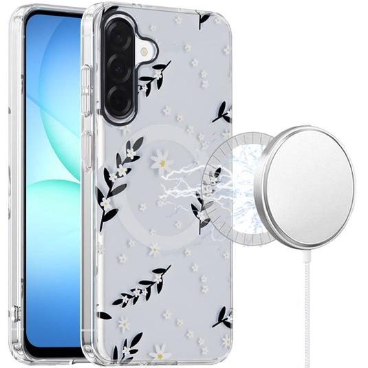 For Samsung A17 5G Double layers IMD case with magsafe - Gilded Foliage