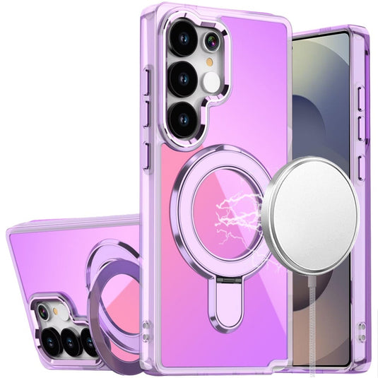 For Samsung s26 Ultra CHROME HQ Rotational Magnetic Ring Hybrid - Light Purple