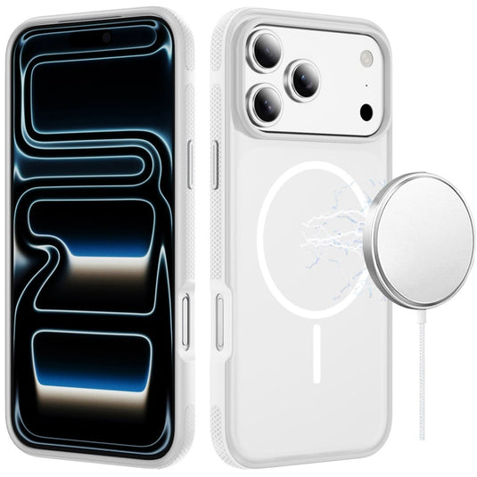 For iPhone 17 Pro Premium Edged Core Matte Thick Super Magnetic Hybrid Case - Clear
