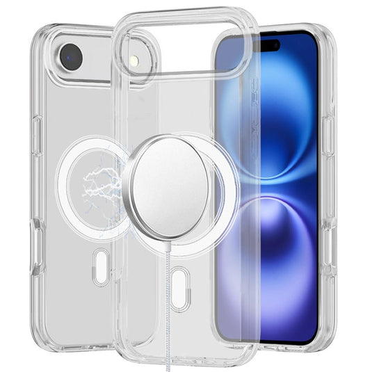 For iPhone 17 Air Sturdy Ultra [Magnetic Circle] Thick 3mm Transparent Hybrid - Clear