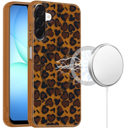 For Samsung A17 5G Double layers IMD case with magsafe - Brown Leopard