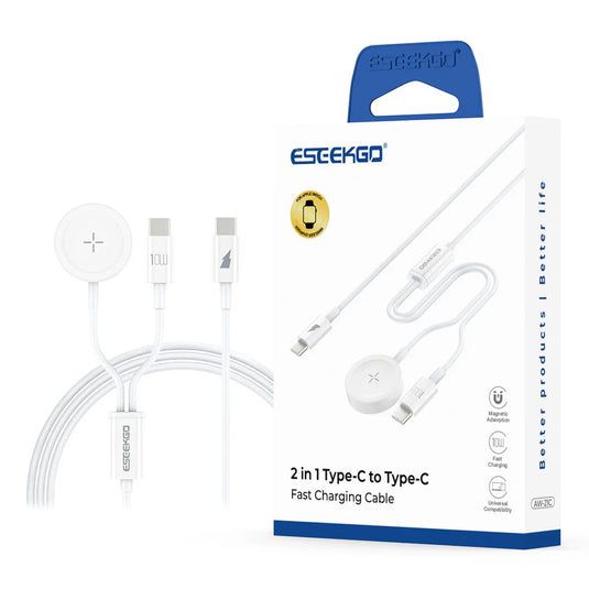 ESEEKGO AW-21C Wireless Fast Charging For Apple Watch & Type-C To Type-C Charging cable (LANE B7 ESEEK#13)
