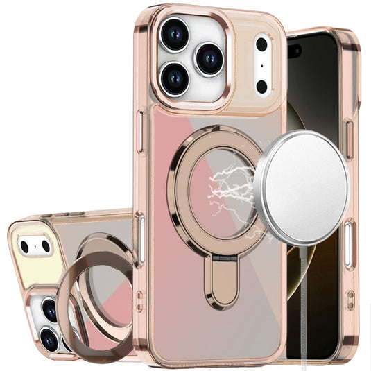 For iPhone 17 Pro Max CHROME HQ Rotational Magnetic Ring Hybrid - Desert Titanium