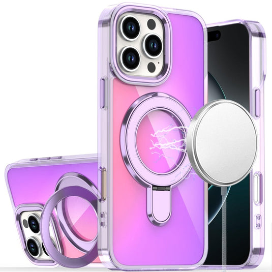 For iPhone 16 Pro Max 6.9 CHROME HQ Rotational Magnetic Ring Hybrid - Light Purple