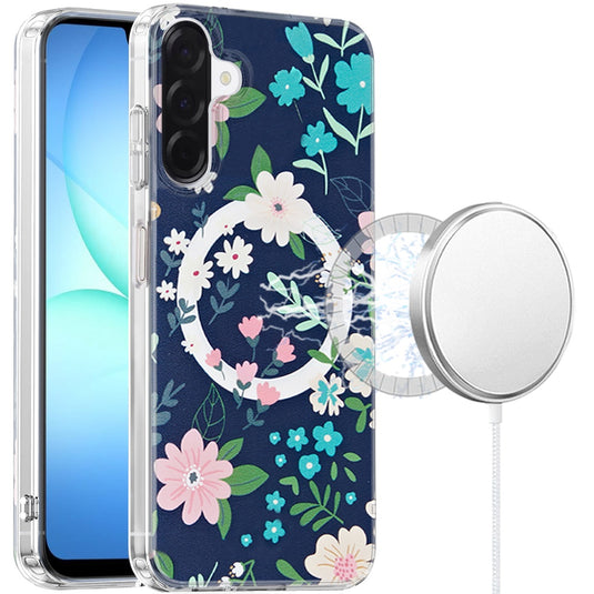 For Samsung A17 5G Double layers IMD case with magsafe - Galaxy Floral