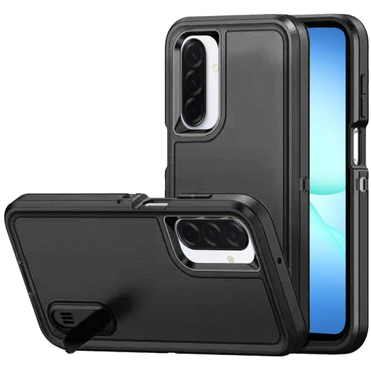 For Samsung A17 5G PEAK 3in1 Toughest Hybrid with Stand Cover Case - Black/Black