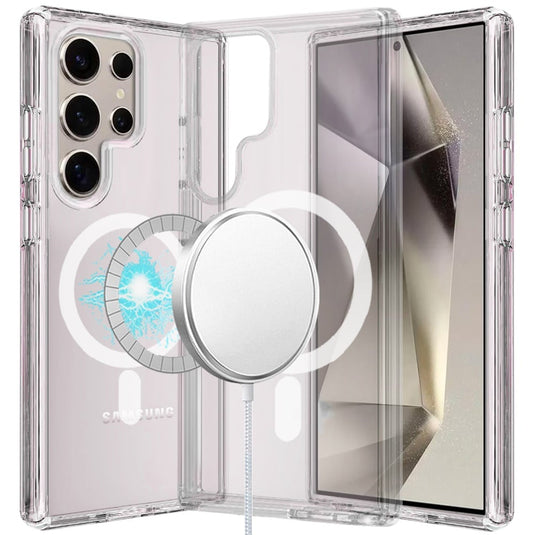 For Samsung s25 Ultra Sturdy Ultra [Magnetic Circle] Thick 3mm Transparent Hybrid - Clear