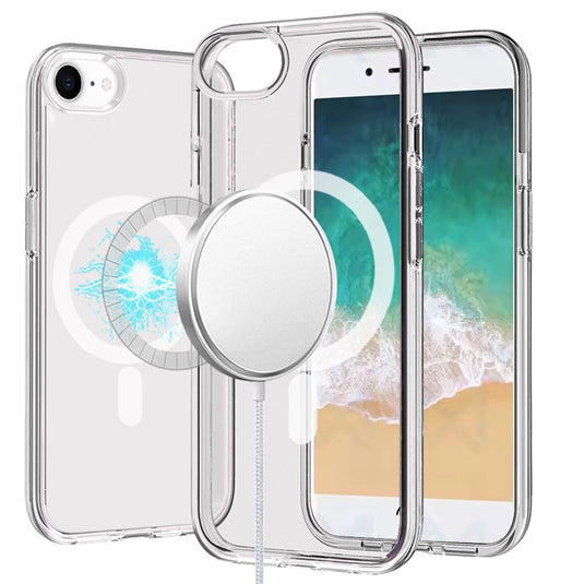 For iPhone 17E / 16E / SE4 Sturdy Ultra [Magnetic Circle] Thick 3mm Transparent Hybrid - Clear