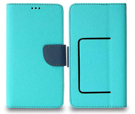 Universal Leather Flip Wallet for L (4.5) - Light Blue L (4.5) Light Blue
