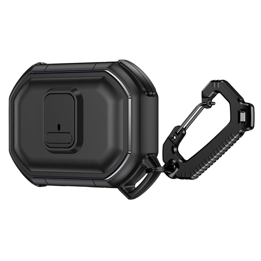 For AirPods 4 Switch Button Hybrid with Belt Loop - Black