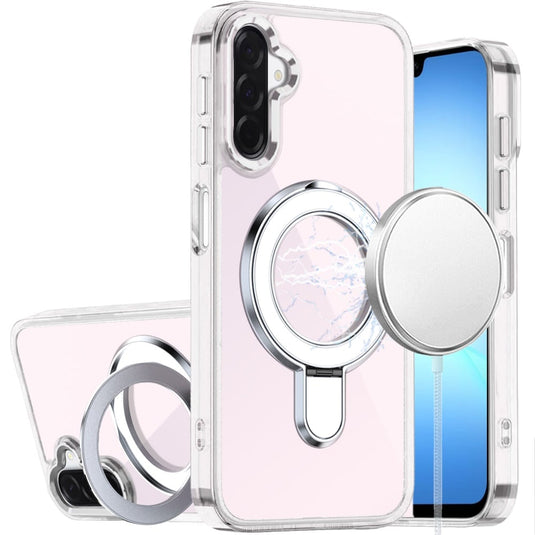 For Samsung A17 5G CHROME HQ Rotational Magnetic Ring Hybrid - Clear