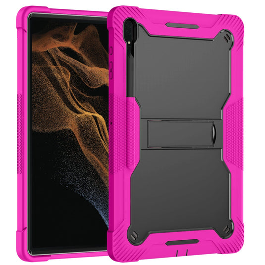 For Samsung Tab S11 Ultra 14.6inch Tough Tablet Strong Kickstand Hybrid Case Cover - Hot Pink
