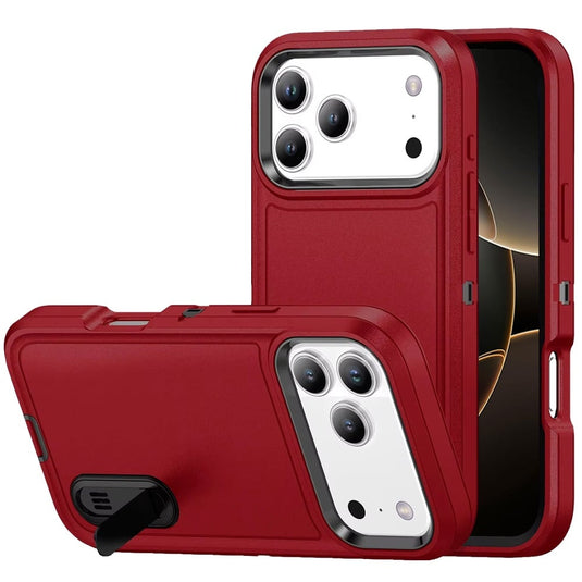 For iPhone 17 Pro Max PEAK 3in1 Toughest Hybrid with Stand Cover Case - Black/Red