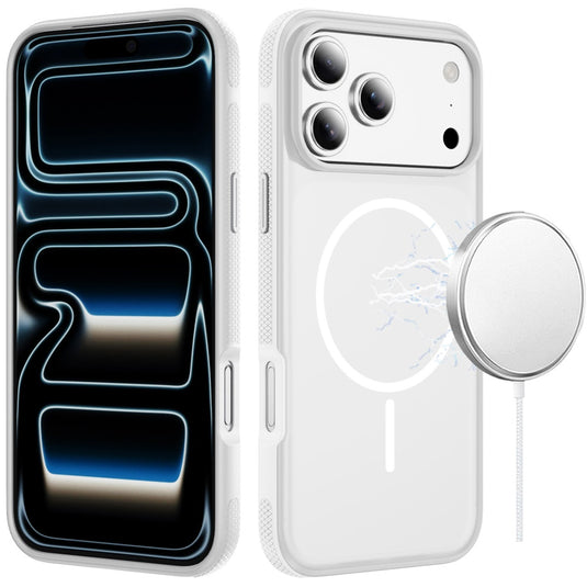 For iPhone 17 Pro Max Premium Edged Core Matte Thick Super Magnetic Hybrid Case - Clear