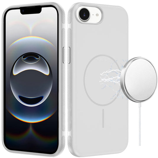 For iPhone 17E / 16E / SE4 Premium Edged Core Matte Thick Super Magnetic Hybrid Case - Clear