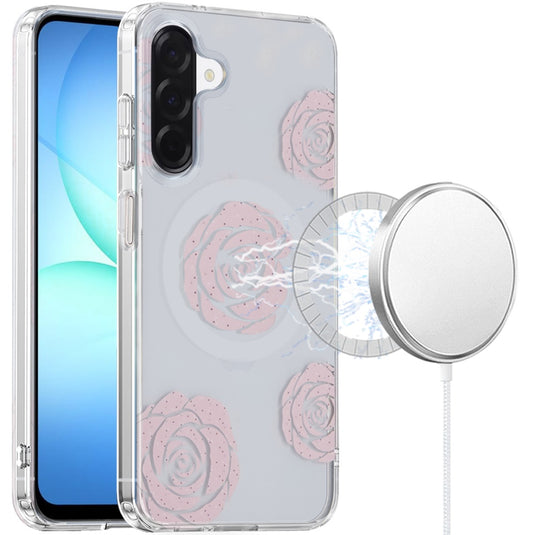 For Samsung A17 5G Double layers IMD case with magsafe - Vintage Rose Gleam