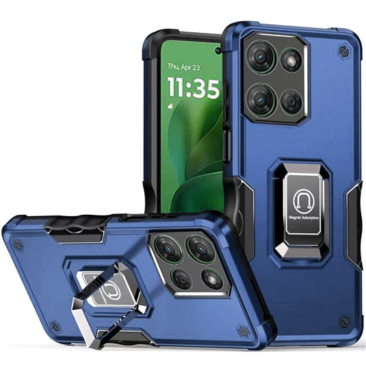 For Moto G Power 2026/2025 OPTIMUM Magnetic Ring Stand Hybrid Case Cover - Blue