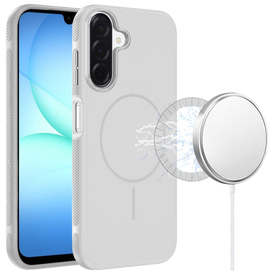 For Samsung A17 5G Premium Edged Core Matte Thick Super Magnetic Hybrid Case - Clear