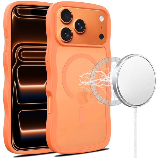 For iPhone 17 Pro Max Grip Hand Magnetic Ring HQ Hybrid - Cosmic Orange