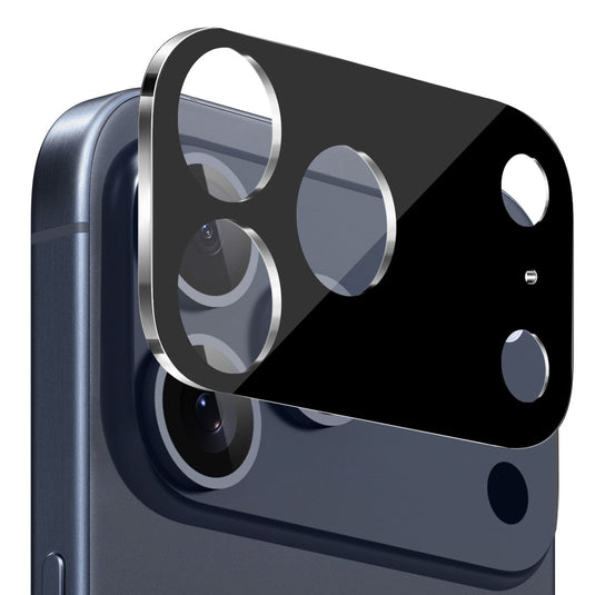 For iPhone 17 Pro Max Camera Lens Colored Edge Tempered(2.5D) - Black
