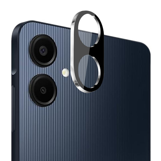 For Samsung Galaxy A07 Camera Lens Colored Edge Tempered(2.5D) - Black