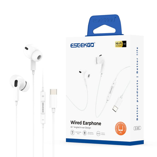 ESEEKGO E-30C TYPE-C IN-EAR WIRED (TWS EARBUDS) (BT) - (LANE B5 ESEEK-30)