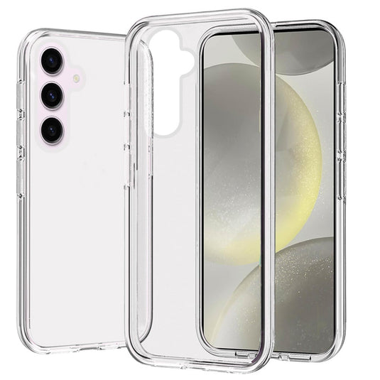 For Samsung s25 Plus/s24 Plus Sturdy Ultra Thick 3mm Transparent Hybrid Case Cover - Clear